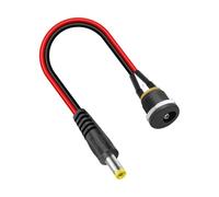 FUZYXIH Easy Installation DC5525 Male to Female Panel Mount Adapter Cable Threaded for Electronics Projects 20cm Female Wire Threaded