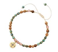FUZYXIH Fashionable natural stone bracelet guide pendant and alloy details, braided rope beads, wrist chain for bold statements, braided cord bracelet, one size, As described