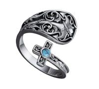 FUZYXIH Geometric Crosses Open Rings Hand Jewelry Fashion Finger Rings Alloy Structure Suitable for Fashion Enthusiast Gift Opening