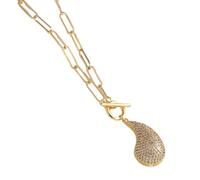 FUZYXIH Love Heart Pendant Necklace, Romantic Designs, Durable Brass with Stylish Cubic Zirconia, Special Gifts for Women, Casual Wear, Fashion Women's Necklace, Einheitsgröße, As described, As
