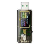 FUZYXIH P01 Digital USB Charging Analyzer Displays Real-time Voltages, Current, Power, Temperature Data for Mobile Devices to USB Potential Current Tester, Load Tester, Charging Inspector