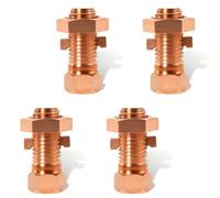 FUZYXIH Pack of 4 Copper Plated Brass Electrical Terminals, Suitable for Wire Connections up to 25 square millimetres