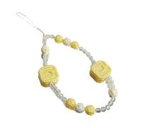 FUZYXIH Pearl Mobile Phone Strap, Versatile Mobile Phone Decoration, Forward-looking Pearls Mobile Phone Strap for Smartphones, Daily Use when Travel, Stylish Bracelet