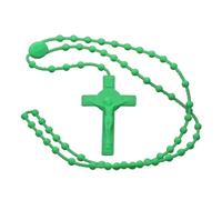 FUZYXIH Rosary Beads, Luminous Noctilucent Necklaces, Luminous Rosary Necklaces, Catholicism, Religious Jewelry, Party Gift for Prayer, Fluorescent Pearl Necklace, Einheitsgröße, As described, As