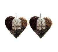FUZYXIH Seasonal Wild Nest Iron Heart Bird Nest for Garden Crafts, Refillable Heart, Includes Nesting Supply, Bird Habitat Shape