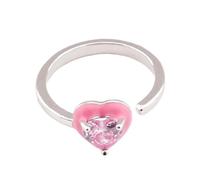 FUZYXIH Square/Star/Heart/Oval Adjustable Rings Cubic Zirconia Decorated Copper Jewelry Trendy Stackable Accessory Heart Shaped Brass Party Rings, As described