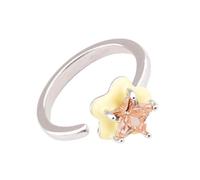 FUZYXIH Square/Star/Heart/Oval Adjustable Rings Cubic Zirconia Decorated Copper Jewelry Trendy Stackable Accessory Heart Shaped Brass Party Rings, As described