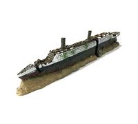 FUZYXIH Sunken Titanic Ship Resin Aquarium Accessories Authentic Underwater Scenes Decoration Aquarium Centerpieces Marine Ship Decoration Accessories
