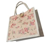 FUZYXIH Trendy Japanese Inspired Fabric Bag, Cute Flower Handbag for Everyday Use, Handbag for Students and Professionals, Casual Textbook Bag, a