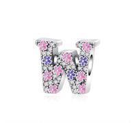 FUZYXIH Trendy Letter Pendant Necklace, Wearable and Rustproof, White Copper Materials for Custom Jewellery Designs, Colorful Rhinestones, one size, As described