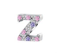 FUZYXIH Trendy Letter Pendant Necklace, Wearable and Rustproof, White Copper Materials for Custom Jewellery Designs, Colorful Rhinestones, one size, As described