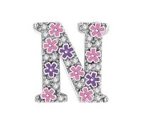 FUZYXIH Trendy Letter Pendant Necklace, Wearable and Rustproof, White Copper Materials for Custom Jewellery Designs, Colorful Rhinestones, one size, As described