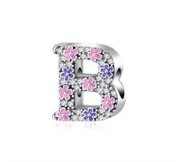 FUZYXIH Trendy Letter Pendant Necklace, Wearable and Rustproof, White Copper Materials for Custom Jewellery Designs, Colorful Rhinestones, one size, As described