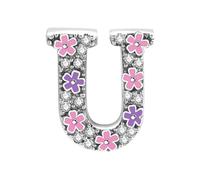 FUZYXIH Trendy Letter Pendant Necklace, Wearable and Rustproof, White Copper Materials for Custom Jewellery Designs, Colorful Rhinestones, one size, As described