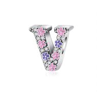 FUZYXIH Trendy Letter Pendant Necklace, Wearable and Rustproof, White Copper Materials for Custom Jewellery Designs, Colorful Rhinestones, one size, As described