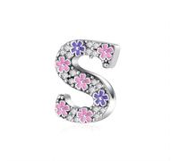 FUZYXIH Trendy Letter Pendant Necklace, Wearable and Rustproof, White Copper Materials for Custom Jewellery Designs, Colorful Rhinestones, one size, As described