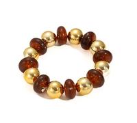 FUZYXIH Trendy Round Bead Bracelet, Colourful Acrylic Jewellery, Waterproof Accessory Bangle for Daily Use, Outdoor, Acrylic Bead Bracelet, m, As described, As described