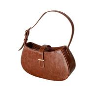 FUZYXIH Trendy Shoulder Bag for Women, Small Handbag with Adjustable Strap, Compact and Elegant Handbag, Plain Bag for Girls, Compact and Practical, brown