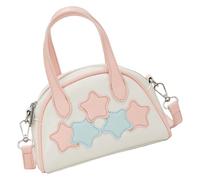 FUZYXIH Women's Five-Pointed Star Shoulder Bag PU Leather Handbag Bowling Exquisite Messengers Fashion Shoulder Women's Five-Pointed Star Shoulder Bag PU Leather Handbag, White