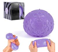 Fuzz Ball Fidget Stress Toy, Squishy Stress Balls, Fuzz Ball with Spiky Texture, Squeeze & Roll for Relaxation,Portable Fidget Toy for the Office,Home, and Adults,Anxiety and Stress Relief Toys (Pink)