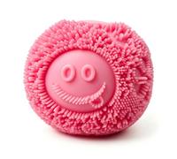 Fuzz Ball Squishy Smiley Face Pink, Pocket Size for Relaxation, Soft Ball for Adults at Work