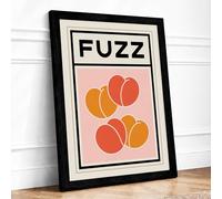 Fuzz Mid Century Framed Wall Art Print A1 Black