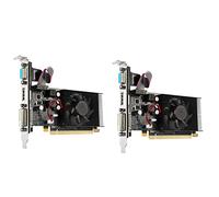 Fuzzbat 2X HD7450 Graphics Card 64Bit 2GB GDDR3 PCI-E 2.0 X16 -Compatible VGA DVI-I Video Card for AMD Radeon HD 7450 2G