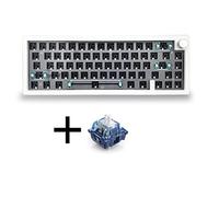 Fuzzbat GMK67 3 Mode Mechanical Keyboard + CIY Switch DIY Kit Hot Swappable RGB Backlight (White)