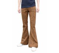 Fuzzdandy Flares Bell Bottoms Paisley Trousers Corduroy Hippie Mod Indie Jeans Retro Vintage Pants Tan Brown (36" Waist x 32" Leg (36 / Regular))