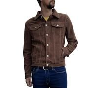 Fuzzdandy Men's Retro Vintage Mens Brown Cord Corduroy Western Jacket 60s 70s s m l XL XXL (Medium)