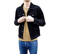 Fuzzdandy New Retro Vintage Mens Black Cord Corduroy Western Jacket 60s 70s s m l XL XXL (XXLarge)