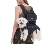 FuzzFables Dog Carrier Backpack, Pet Lift Harness for Small Dogs, Breathable Mesh Comfortable Adjustable Straps, Lightweight Travel Backpack for Pet Disabled, Injuries, Hiking, Walking (S)