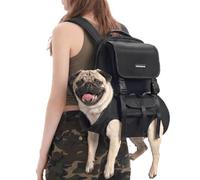FuzzFables Dog Carrier Backpack, Pet Lift Harness for Small Dogs, Breathable Mesh Comfortable Adjustable Straps, Lightweight Travel Backpack for Pet Disabled, Injuries, Hiking, Walking (M)