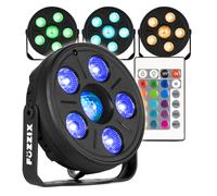 Fuzzix Comet M06 LED Party Par Can Set with Jelly Ball DJ Lighting & Wash Effect