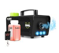 Fuzzix F503L Party Smoke Machine with Built-in RGB LED Lights, Wireless Remote Control and 250ml Fluid for Fog Mist Effects