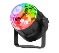 Fuzzix Tornado RGB LED Disco Party Lights with Remote Control, Sound Activated & Auto Modes, Colourful Rotating Beam Disco Lights Effect for Home Parties, IR Remote & Mounting Brackets Included