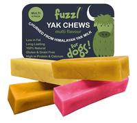 Fuzzl 4 Flavours Premium Yak Chews for Dogs 4x70g Original, Superfood Turmeric, Strawberry, Coconut Natural Dog Treats with Himalayan Yak Milk Yak Chew Dog Food Natural Dog Chews Long Lasting