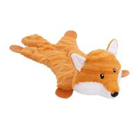 Fuzzl Freddy Fox Crinkle & Squeak Dog Toy - Low Stuffing Soft Plush Puppy Toy - Interactive Squeaky Dog Toy for Small to Medium Dogs - Crinkly Fox Toy for Shaking, Tossing & Snuggling