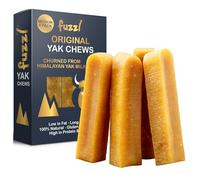 Fuzzl Gold Himalayan Yak Chews for Dogs - Premium Box of 4 | 100% Natural, Long Lasting, High Protein Dog Treats | Grain-Free, Healthy Chews | Odour-Free Yak Cheese