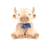 Fuzzl Highland Cow Soft Dog Toy with Mooo Squeaker Sound - Plush Dog and Puppy Toy Interactive