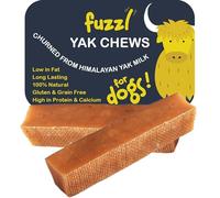 Fuzzl Premium Yak Chews for Dogs - 2 Pack 140g - Natural Dog Treats with Himalayan Yak Milk - Natural Dog Chews Long Lasting Dental Sticks