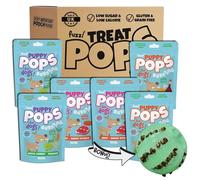 Fuzzl Puppy Treats with Bonus Glow Ball - Puppy Pops Variety Pack 2 x Beef & Sweet Potato, 2 x Chicken & Duck, 2 x Apple, Carrot & Parsnip 6pk High Reward Dog Food Chews