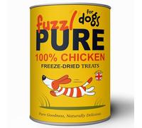 Fuzzl Pure Freeze Dried Chicken Breast Dog Treats - Jumbo 200g | Made in UK | Free Range Single Protein | Natural Training Treats & Meal Topper for Dogs | Healthy High Protein Dog Snacks