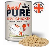 Fuzzl Pure Freeze Dried Chicken Breast for Cats - Jumbo 200g | Made in UK | Free Range Single Protein | Natural Food Topper & Training Treat | Healthy, High Protein Pet Treats for All Ages