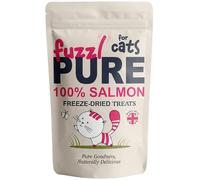 Fuzzl Pure Freeze Dried Scottish Salmon Cat Treats - 50g | Made in UK | Premium Single Protein | Natural Food Topper & Training Treats for Cats | Omega-Rich High Protein Healthy Snacks