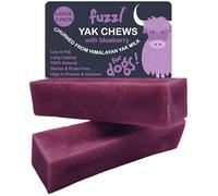 Fuzzl Yak Chews Large 2 Pack Blueberry 260g - Himalayan Yak Chews for Dogs - Natural Dog Chew