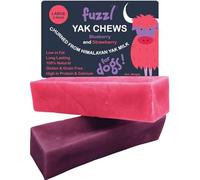 Fuzzl Yak Chews Large 2 Pack Blueberry and Strawberry 260g - Himalayan Yak Chews for Dogs - Natural Dog Chew