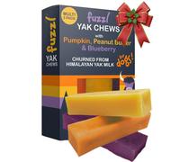Fuzzl Yak Chews Pumpkin, Peanut Butter, Blueberry Medium Pack 3 - Hima