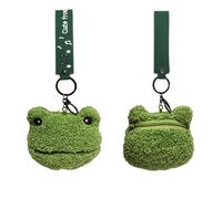 Fuzzleehi Lovely Frog Purse, Frog Wallet, Funny Coin Bag, Fluffy Purse, with Secure and Sturdy Keychain, Suitable for All Ages, Can be Hung on Any Size, Any Style Bag