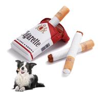 Fuzzwoof Funny Stuffed Cigarette Dog Toys: Interactive Plush Pet Chew Toys for Small Medium Breeds, Pitbull Husky Frenchie Dog Accessories Boy Gift